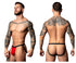 Male Power 349-300 Hot Mesh Jock Color Black-Red