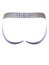 Male Power 350-306 So Comfy Gingham Jockstrap in Purple Color Purple