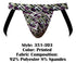 Male Power 351-303 Gridlocked Strappy Ring Jock Color Printed