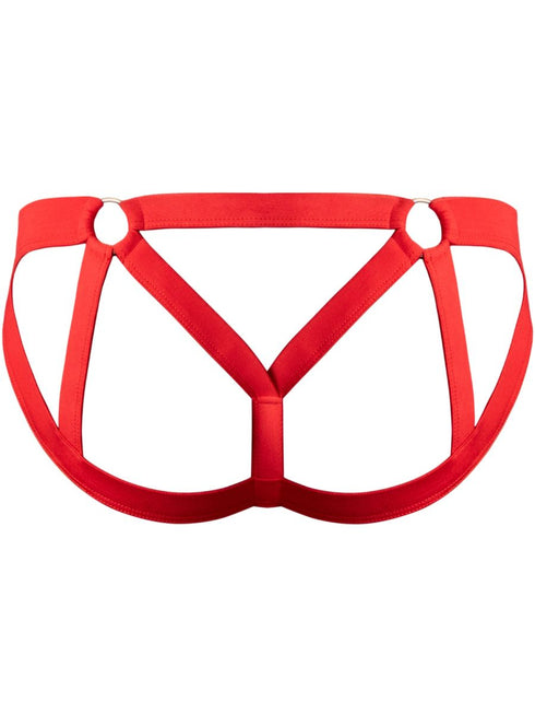 Male Power 352-307 Mesh 2 Strappy Ring Jockstrap Color Red