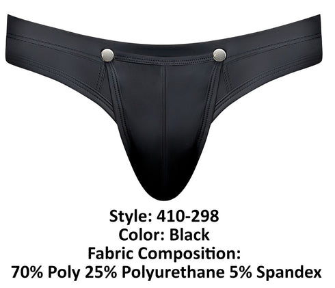 Male Power 410-298 Oh Snap Snap off Thong Color Black