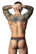 Male Power 412-299 Soo Cumfy Thong Color Navy-Orange