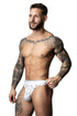 Male Power 412-299 Soo Cumfy Thong Color White-Black