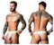 Male Power 412-299 Soo Cumfy Thong Color White-Black