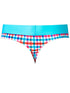 Male Power 412-306 So Comfy Gingham Thong in Gingham Print Color Gingham Print