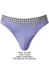 Male Power 413-306 So Comfy Gingham Thong in Purple Color Purple