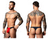 Male Power 442-300 Hot Mesh Bong Thong Color Black-Red