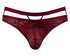 Male Power 446-289 Lucifer Cut Out Strappy Thong Color Burgundy
