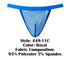 Male Power 449-11C Fishnet 2 G-String Color Royal