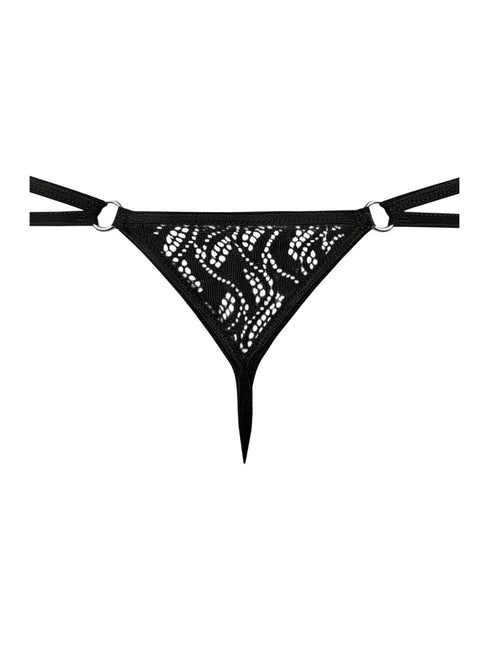 Male Power 456-305 Ripple Micro V-String Thong Color Black