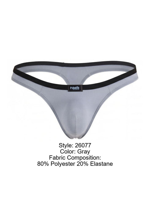 Pikante PIK 26077 Mens Underwear Isis Thongs Color Gray