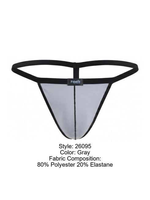 Pikante Mens Underwear PIK 26095 Nut G-String color Gray Color Gray