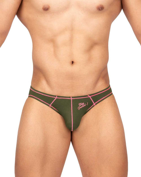 Private Structure EPUS4563 Prime Eutopia Bikini Brief Color Olive