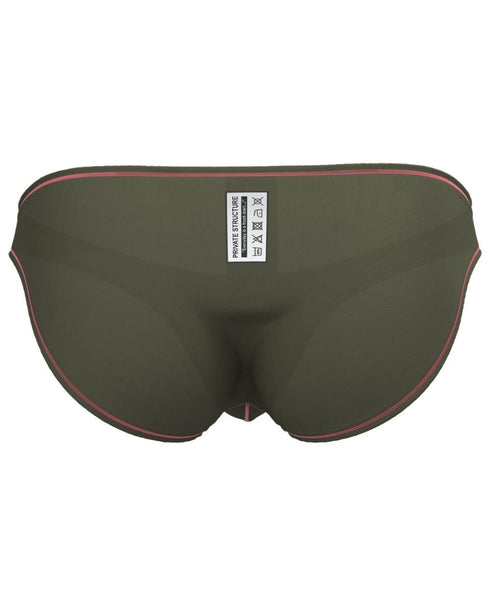 Private Structure EPUS4563 Prime Eutopia Bikini Brief Color Olive