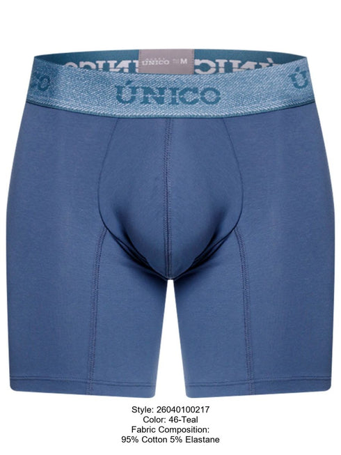 Unico 26040100217 Classic Boxer Briefs in Teal - Premium Comfort and Style Color 46-Teal