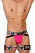 Xtremen 91054X-3 3PK Jockstrap Color Petrol-Fuchsia-Petrol