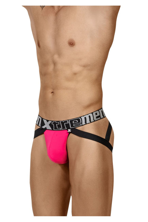 Xtremen 91054X-3 3PK Jockstrap Color Petrol-Fuchsia-Petrol