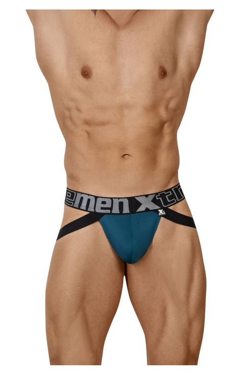 Xtremen 91054X-3 3PK Jockstrap Color Petrol-Fuchsia-Petrol