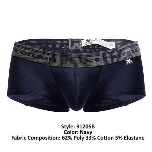 Xtremen 91205B Cotton Blend Trunks Color Navy