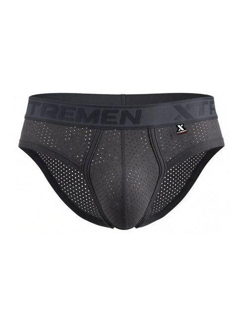 Xtremen 91250 Microfiber Mesh Briefs Color Gray