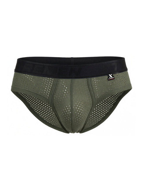 Xtremen 91250 Microfiber Mesh Briefs Color Military Green