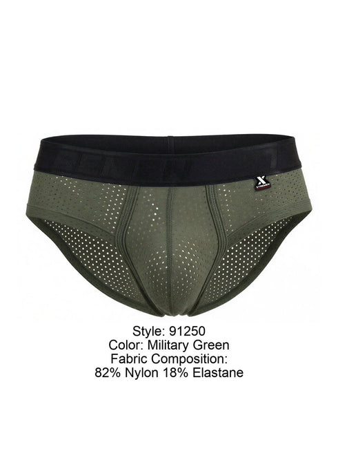 Xtremen 91250 Microfiber Mesh Briefs Color Military Green