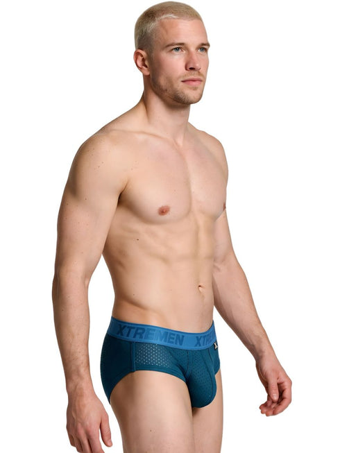 Xtremen 91250 Microfiber Mesh Briefs Color Petrol
