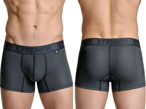 Xtremen 91251 Microfiber Mesh Boxer Briefs Color Gray