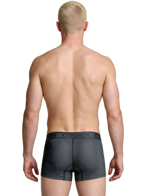 Xtremen 91251 Microfiber Mesh Boxer Briefs Color Gray