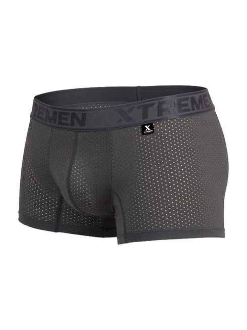 Xtremen 91251 Microfiber Mesh Boxer Briefs Color Gray