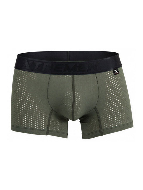 Xtremen 91251 Microfiber Mesh Boxer Briefs Color Military Green