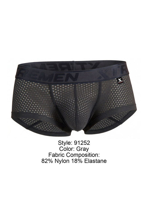Xtremen 91252 Microfiber Mesh Trunks Color Gray