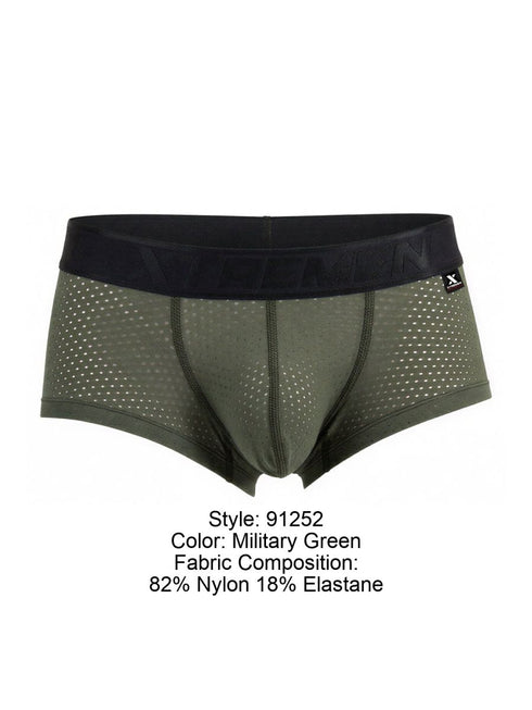 Xtremen 91252 Microfiber Mesh Trunks Color Military Green