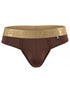 Xtremen 91253 Mens Underwear Microfiber Thongs Sleek and Supportive Color Chocolate