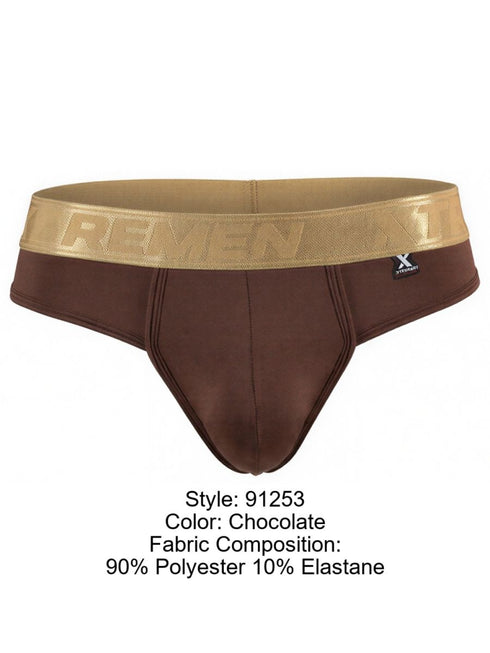 Xtremen 91253 Mens Underwear Microfiber Thongs Sleek and Supportive Color Chocolate