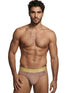 Xtremen 91253 Mens Underwear Microfiber Thongs Sleek and Supportive Color Khaki