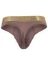 Xtremen 91253 Mens Underwear Microfiber Thongs Sleek and Supportive Color Khaki