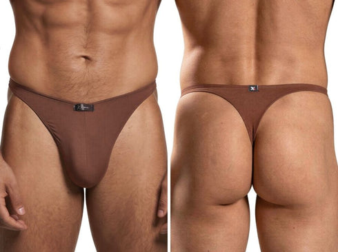 Xtremen 91254 Mens Underwear Sleek Microfiber Thongs Color Chocolate