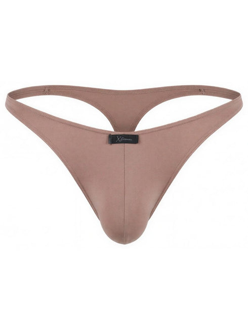 Xtremen 91254 Mens Underwear Sleek Microfiber Thongs Color Khaki