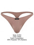 Xtremen 91254 Mens Underwear Sleek Microfiber Thongs Color Khaki