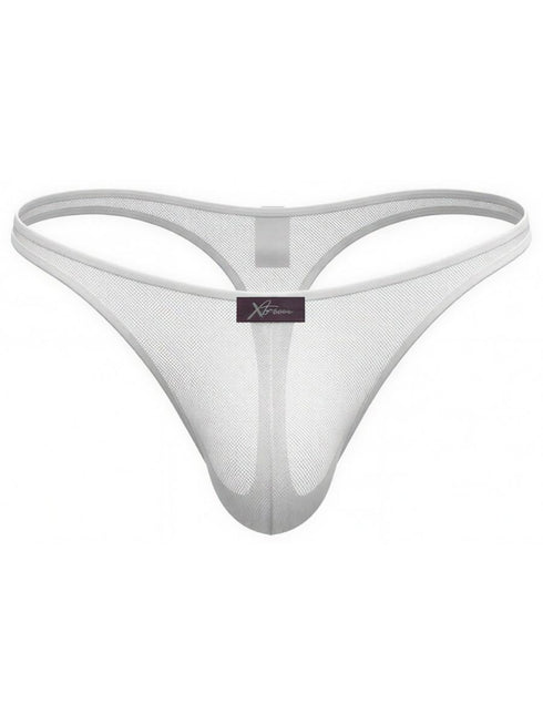 Xtremen 91254 Mens Underwear Sleek Microfiber Thongs Color White