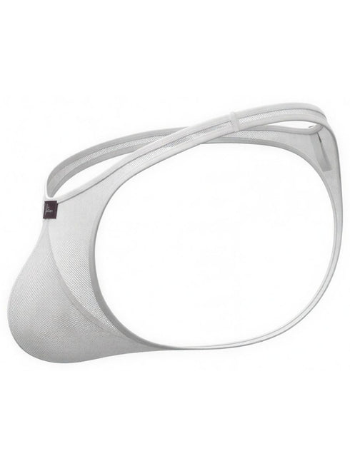 Xtremen 91254 Mens Underwear Sleek Microfiber Thongs Color White
