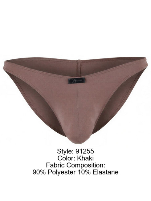 Xtremen 91255 Mens Underwear Sleek Microfiber Bikini Color Khaki