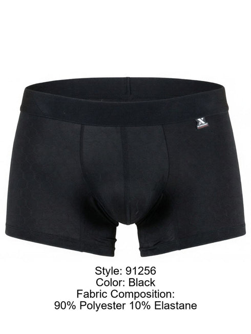Xtremen 91256 Mens Underwear Sleek Microfiber Boxer Briefs Color Black