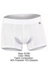 Xtremen 91256 Mens Underwear Sleek Microfiber Boxer Briefs Color White