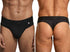 Xtremen 91257 Mens Underwear Sleek Microfiber Comfort Thongs Color Black