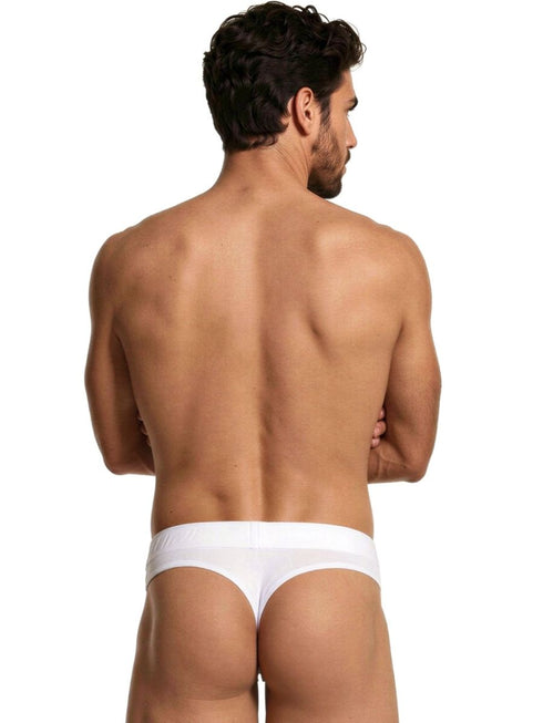 Xtremen 91257 Mens Underwear Sleek Microfiber Comfort Thongs Color White