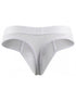 Xtremen 91257 Mens Underwear Sleek Microfiber Comfort Thongs Color White