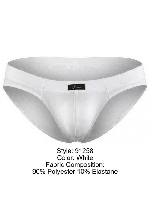Xtremen 91258 Mens Underwear Sleek Microfiber Briefs Color White