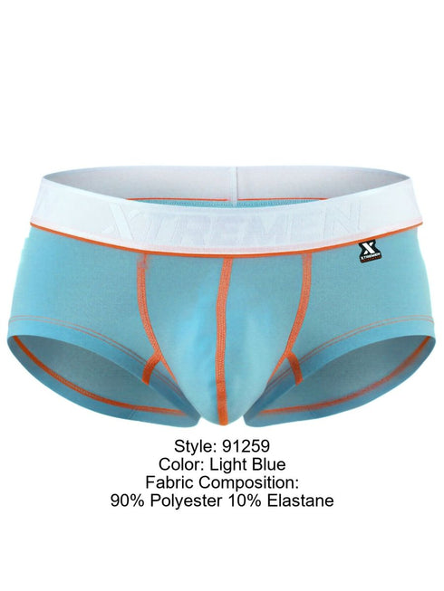 Xtremen 91259 Men's Underwear Sleek Microfiber Trunks Color Light Blue